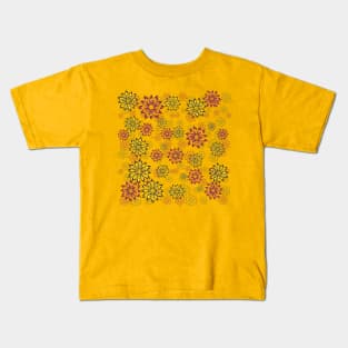 Colour contrast florals design Kids T-Shirt